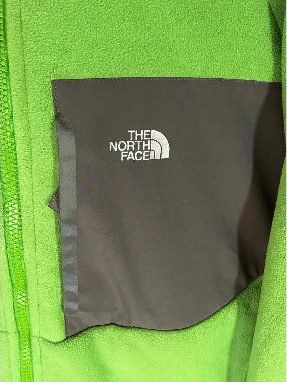 The North Face Boys Fleece Hoodie Jacket Green Full Zip Size XL 18/20